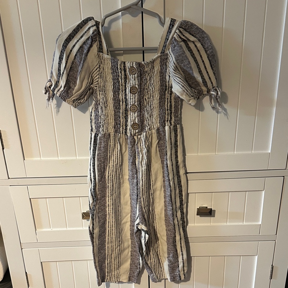 Jessica Simpson Striped Bodysuit - Black, White, Gray